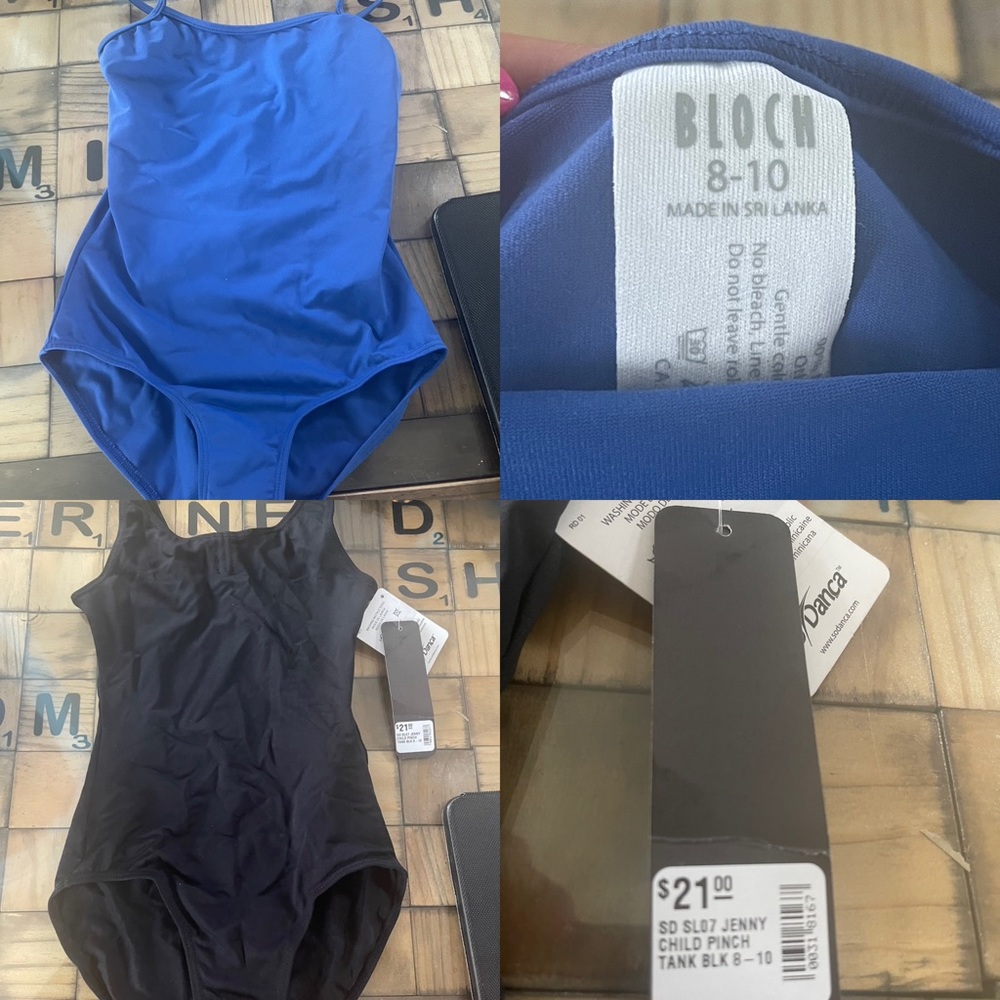 Leotards size 8-10 So Danca and Bloch